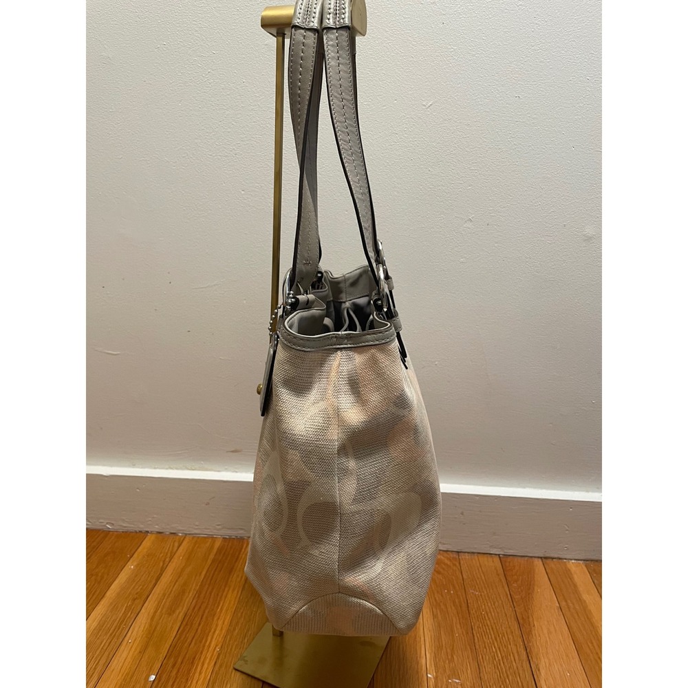 Coach Optic C Canvas Tote Bag Leather Trim‎ F19268 Shoulder 2012 - Picture 5 of 12